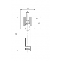 Plochá tryska M15 bílá
